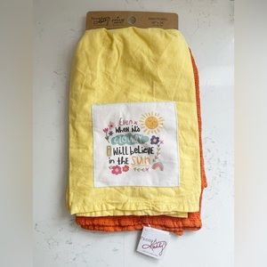 PRIMITIVES BY KATHY ~ Even When It’s Cloudy I Will Believe in the Sun Dish Towel